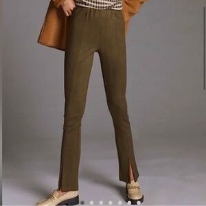 Anthropologie Avec Les Filles Faux Suede Green Leggings
